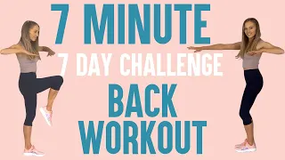 7 Minute Back Workout For Women | 7 Day Challenge with the Best Back Exercises - no equipment needed