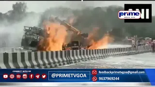 🔹PRIME UPDATE🔹Horrific Road Accident on Mumbai-Pune Expressway, Oil Tanker catches fire