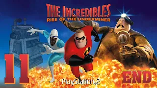 The Incredibles: Rise of the Underminer (PS2) - Co-Op Playthrough Level 11 [END] - Last Ditch Effort