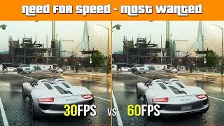 30FPS vs 60FPS In Need for Speed - Most Wanted