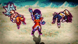 Ultra instinct Goku and Ultra Ego Vegeta vs Gas | Short Sprite Animation