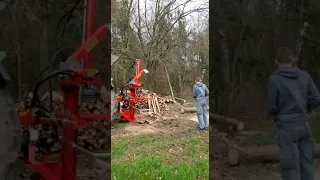 GROWI SENKRECHTSPALTER mit Seilwinde 20 Tonnen Spaltkraft und Funkwinde