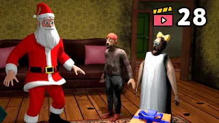 Granny vs Grandpa vs Santa Claus - funny horror school animation (Compilation #28)