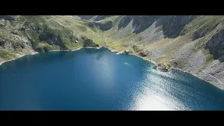 Lac d'Artouste, Randonnée Vallée d'Ossau, Petit train d'Artouste, vue du ciel avec Drone DJI Air 2S