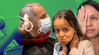 Reação da Lara e Lian ao verem o pai preparado para cirurgia - Rê Andrade