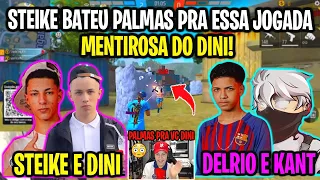 STEIKE E DINI VS DELRIO E KANT - STEIKE BATE PALMAS APÓS DINI FAZER JOGADA SURREAL - 2X2 DOS CRIAS!