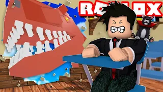 DINOSSAURO ENTROU NA ESCOLA DO LOKIS | Roblox - Escape School Dinosaur Obby