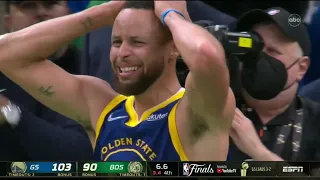 Steph Curry emotional on the final seconds of Game 6 NBA Finals.