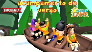 AVENTURA NO ACAMPAMENTO DE VERÃO Historinhas Brookhaven Roblox | Mariana Nana |