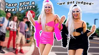 walking around as DRAG QUEENS in our small town (we got judged) | Sugar and Spice
