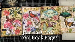 Journal Cards from Book Pages