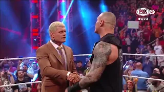 Cody Rhodes saluda a Randy Orton por sus 20 años de carrera en WWE - WWE Raw 25/04/2022 (En Español)