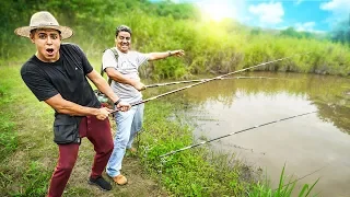 TESTANDO OS EQUIPAMENTOS DE PESCA DO MEU PAI