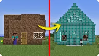 NOOB MINECRAFT VS CASA PRO TROLL NOOB VS PRO EVOLUCIONA EN MINECRAFT