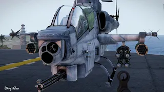 [ARMA 3] Trực thăng AH-1Z Viper của Mỹ tấn công các xuồng cao tốc, bảo vệ tàu LHD.