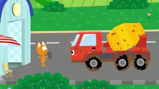 Котёнок Котэ   Новинка 2021 песенка мультик для детей про машинки