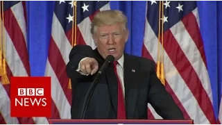 Donald Trump shuts down CNN reporter - BBC News