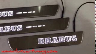 Светящиеся дверные порожки Brabus на Mercedes Benz GLE Coupe C292.