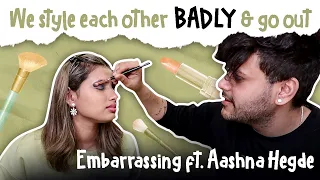 We style each other BADLY & go out || ft. Aashna hegde || ADDYTV