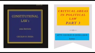 CRITICAL AREAS IN POLITICAL LAW PART3