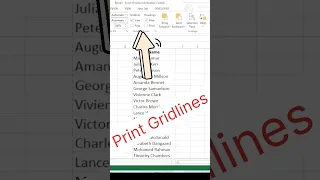 how to print with gridlines in excel | #excel