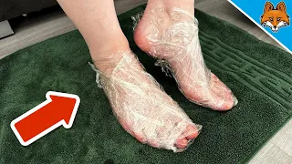 Wrap Cling Film around your feet and WATCH WHAT HAPPENS💥(Ingenious Trick)🤯