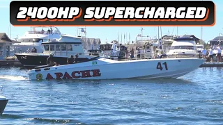 Apache 41 Powerboat. 2x 1200hp Supercharged V8 Engines.