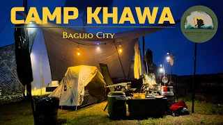 4K | CAMP KHAWA | Rainy camping, sea of clouds, foggy relaxing | Blackdeer Tent | Baguio City