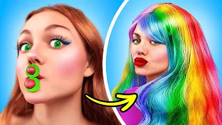 Rainbow Makeover in Real Life! FANTASTIC Makeover with Gadgets from TikTok by TeenVee