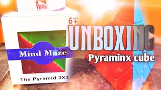 MIND MAZE MAGNETIC🧲'PYRAMINX CUBE' UNBOXING❤️| STICKERLESS😻| THE BEST BUDGET PYRAMINX CUBE😉