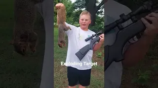 Pellet Gun Exploding Target and my recent Squirrel Kill.