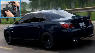 BMW M5 2009 | Forza Horizon 5 | Steering Wheel Gameplay