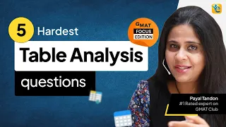 5 Hardest Table Analysis Questions | Data Insights Series EP3, GMAT Focus Edition