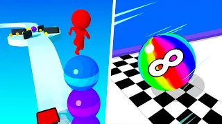 ⭐ Stack Rider | Ball Run Infinity - Satisfying Mobile Walkthrough Game Android (Part 1)