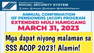 Mga dapat niyong malaman sa SSS ACOP 2023. Alamin!