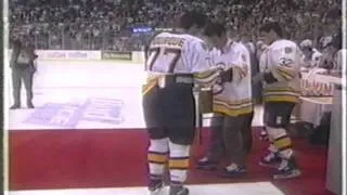 Normand Leveille gets one last skate at Boston Garden - September 26, 1995