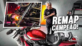 BOLA DE FOGO🔥COM VOCÊS O VIANA - O TITIO ACF DAS MOTOS!?😈 REMAP NA HARLEY Surpreendeu no Dinamômetro