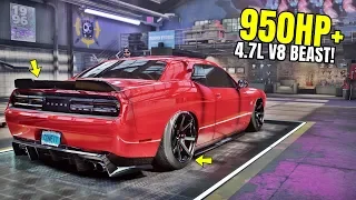 Need for Speed Heat Gameplay - 4.7L V8 DODGE CHALLENGER SRT8 Customization | Challenger Max Build