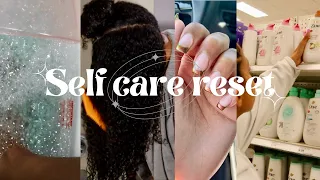 Self-care reset weekend | Nails, Pedicure, wash day, cleaning, new month prep, etc. |
