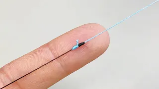 The thinnest and very strong knot for connecting monofilament line or fluorocarbon with braided line