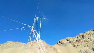 Ice stupa installing at lamsoo session 01 (2018)