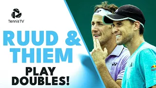 Dominic Thiem & Casper Ruud Play Doubles Together! | Indian Wells 2023 Highlights