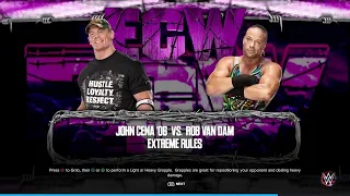 WWE2K23| JOHN CENA '06 VS ROB VAN DAM | EXTREME RULES | ECW ONE NIGHT STAND 2006