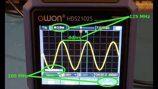 100 MHz Or 125 MHz? Further Investigation of OWON HDS2102S 2ns/div Timebase