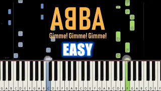 ABBA - Gimme! Gimme! Gimme! (A Man After Midnight) - EASY Piano Tutorial [TopAnimeMusic]