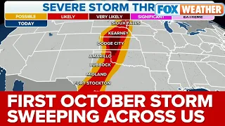 First October Storm Sweeping Across Central US With Severe Weather, Snow