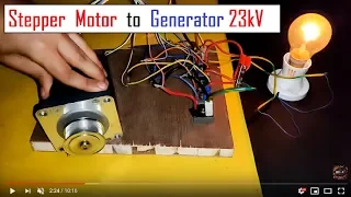 23000 Volts Electric Generator from Large 12V DC Stepper Motor 5 Phase | Part - 2