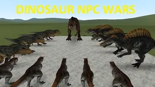 GMOD FIGHTS: DINOSAUR ISLAND NPC WAR