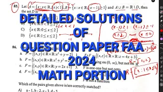 FAA PAPER MATH COMPLETE SOLUTION 2024 | EXAM BOOSTER |JKSSB ALL EXAMS