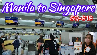 Manila to Singapore MNL-SIN SQ-919 Singapore Airlines ECONOMY (4K)Terminal 3